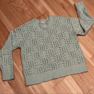 Mint Green Loose Knit Ultra Flirt Medium Sweater
